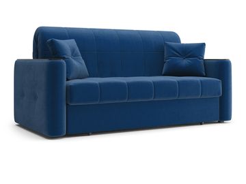 Диван Ницца 1,4 - Velutto 26 синий/накладка венге