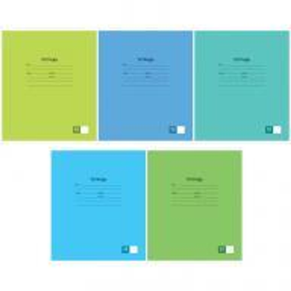 Тетрадь школьная А5 12л линия "Однотонная. Новая школьная" 309845 (Спейс)