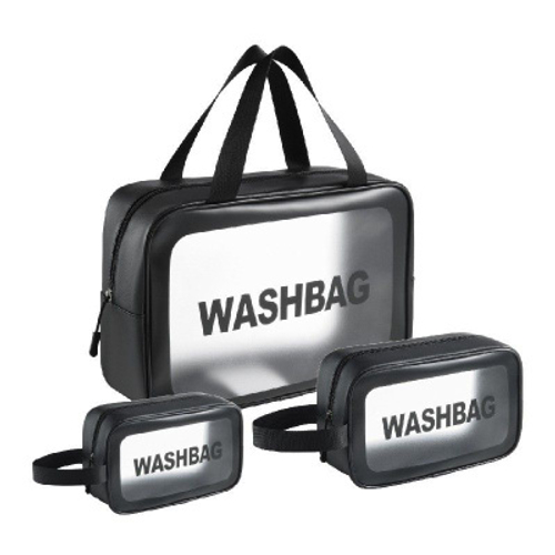 Дорожная косметичка с двумя отсеками "Washbag Black", 30 х 21