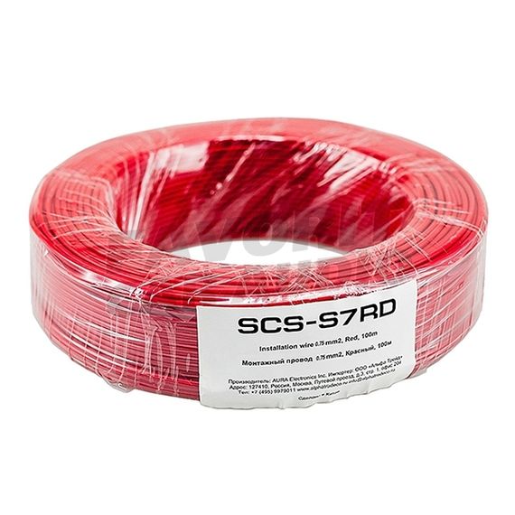 Монтажный кабель AURA SCS-S7RD красный (100)