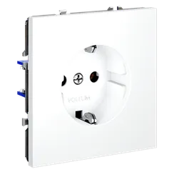 Розетка встраиваемая VOLTUM S70 с заземлением 16А, (белый матовый)