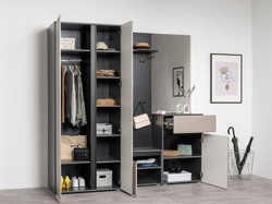 Сидней прихожая комплект 2 Антрацит / Капучино