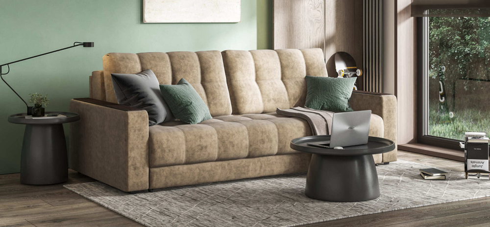 Диван BOSS 2.0 Велюр Royal тауп