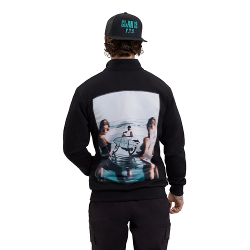 Кофта ZIP Clan 13 Wave_Road, черный