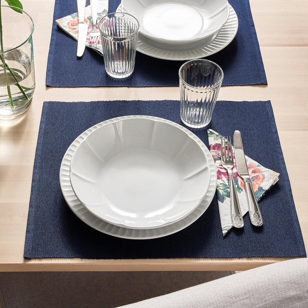 IKEA STRIMMIG  (ИКЕА СТРИММИГ)  -  Глубокая тарелка, белая, 23 см