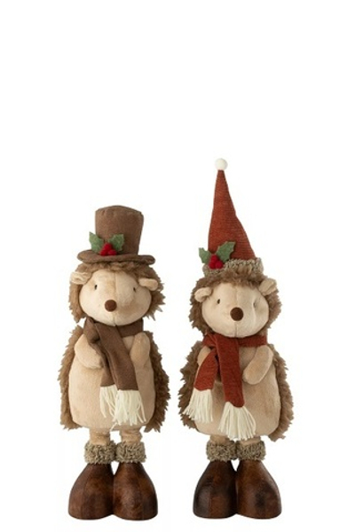 Декор "Ёжик" малый на телескопических ногах в ассортименте 16x17x84см