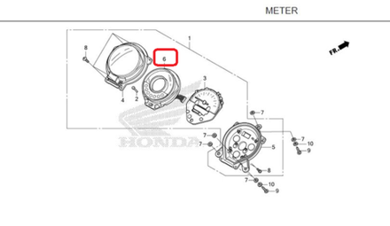 37230-K0G-901. PLATE ASSY., REFLECTING  Honda C125
