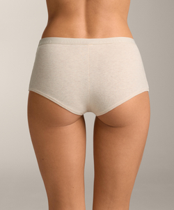 OYSHO Набор из двух пар трусиков-шорт из хлопка с логотипом, каменный меланж