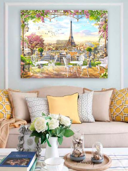 Almaz qaşlarla tablo \ Алмазная вышивка \ Diamond painting Парижская терраса