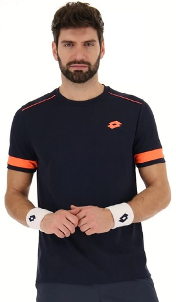 Мужская теннисная футболка Lotto Superrapida V Tee - navy blue