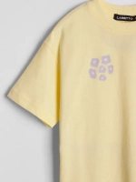 Желтая футболка для девочки трикотажная