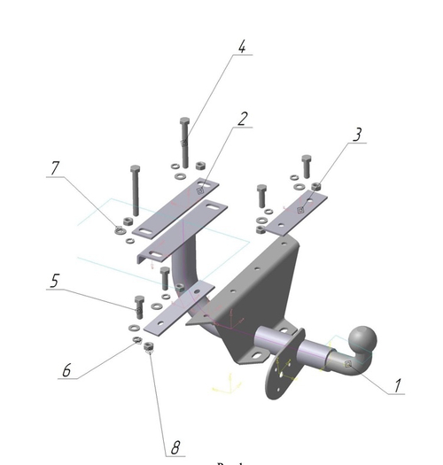 Фаркоп Avtos на ЗАЗ 1103(паспорт и сертификат в комплекте)(без электрики)ZAZ-03