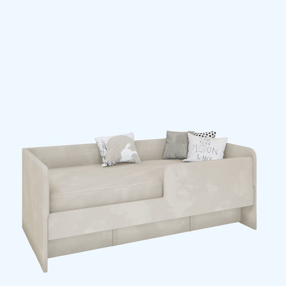 Кровать диван детская 160х80 без ящиков (милк)