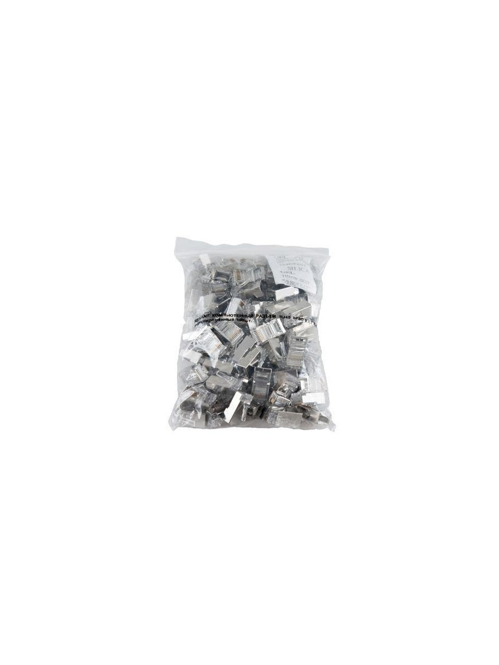 Джек компьютерный RJ45 (8P8C) кат.5E с экраном (уп.100шт) Rexant 05-1023