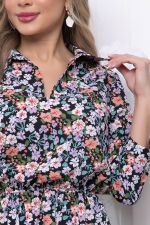 Платье "Городской романс" (блэк/васильки) П5787 LT Collection