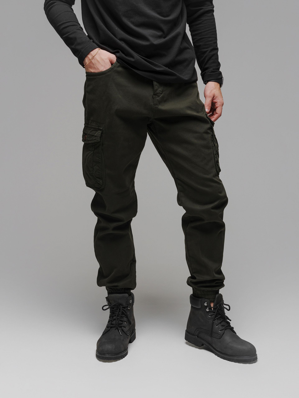 Брюки карго флисовые