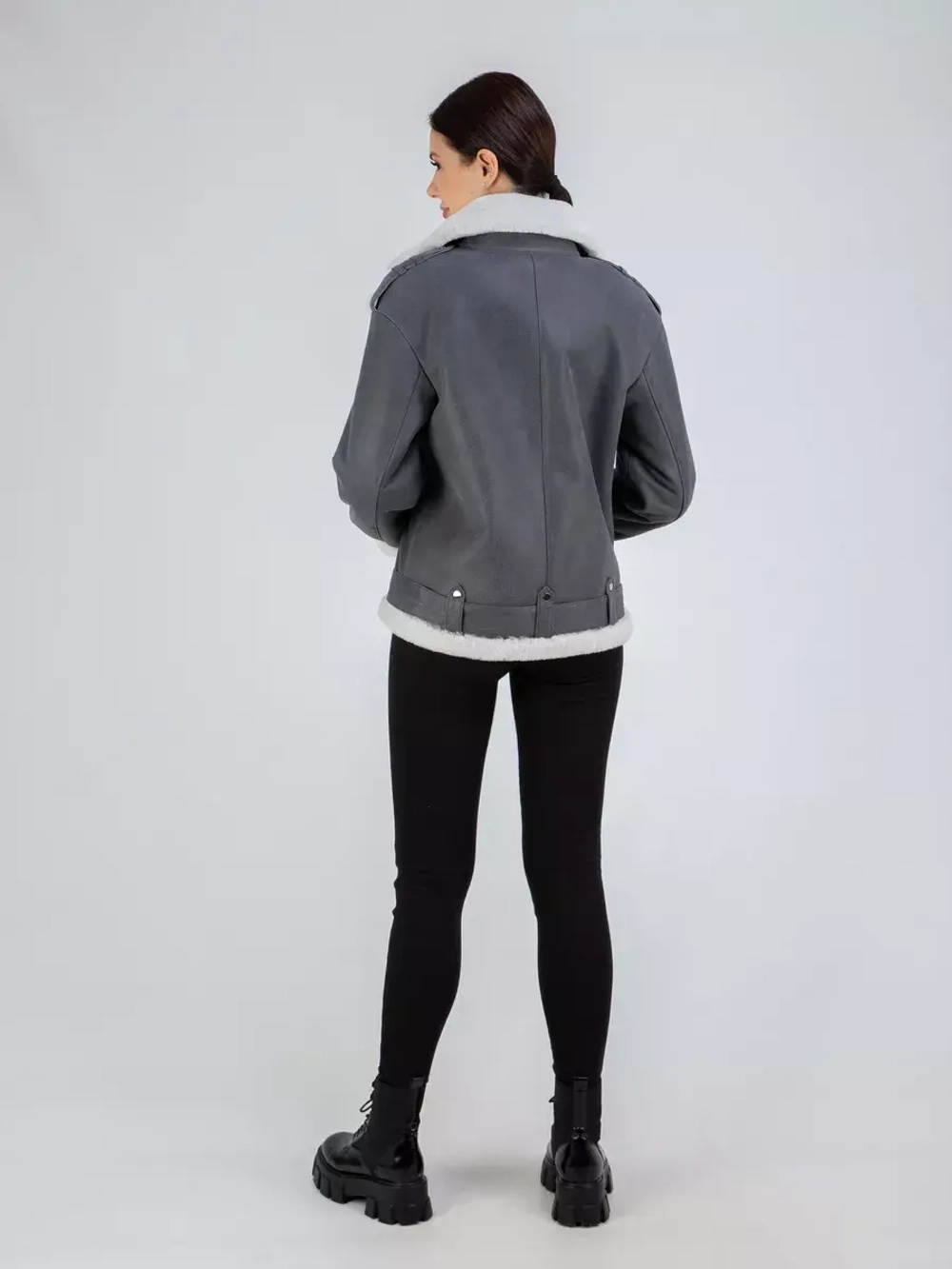 Дубленка авиатор натуральная зимняя