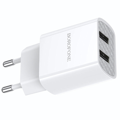 Зарядное устройство Borofone BA53A 2.1A 2xUSB White