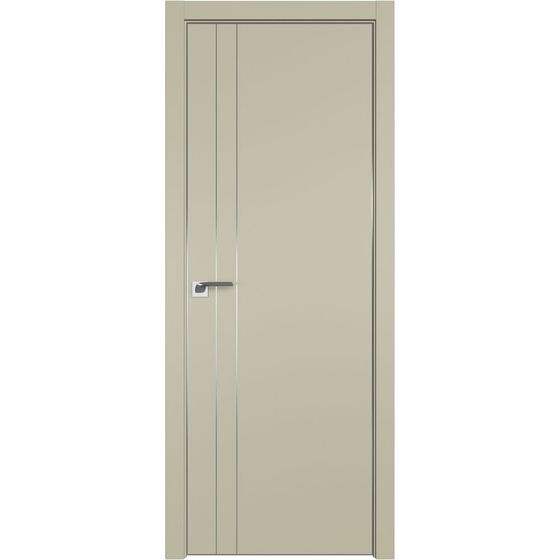 Межкомнатная дверь unilack Profil Doors 42E шеллгрей с алюминиевым молдингом