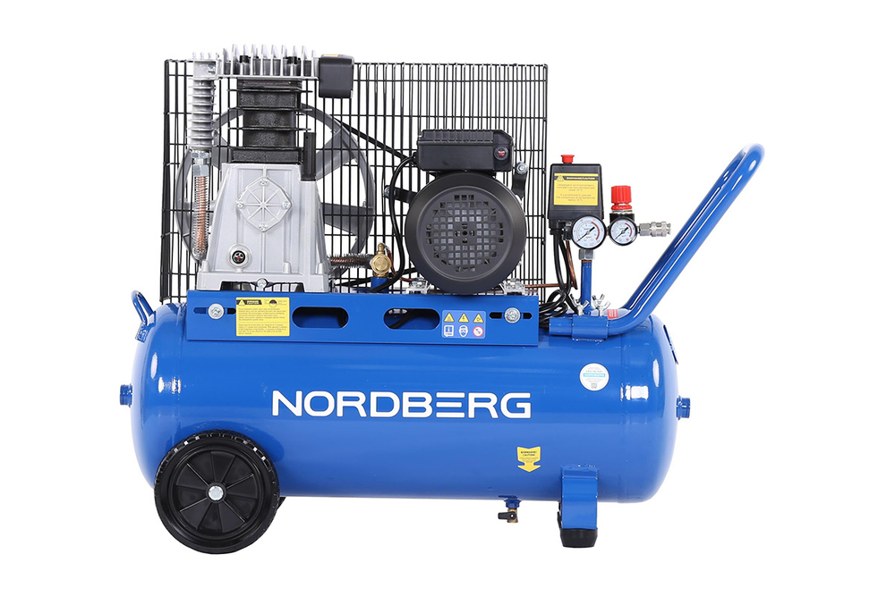 NORDBERG (NCE50/480) Компрессор поршневой с ременной передачей 220 В, ресивер 50 л, 446 л/мин