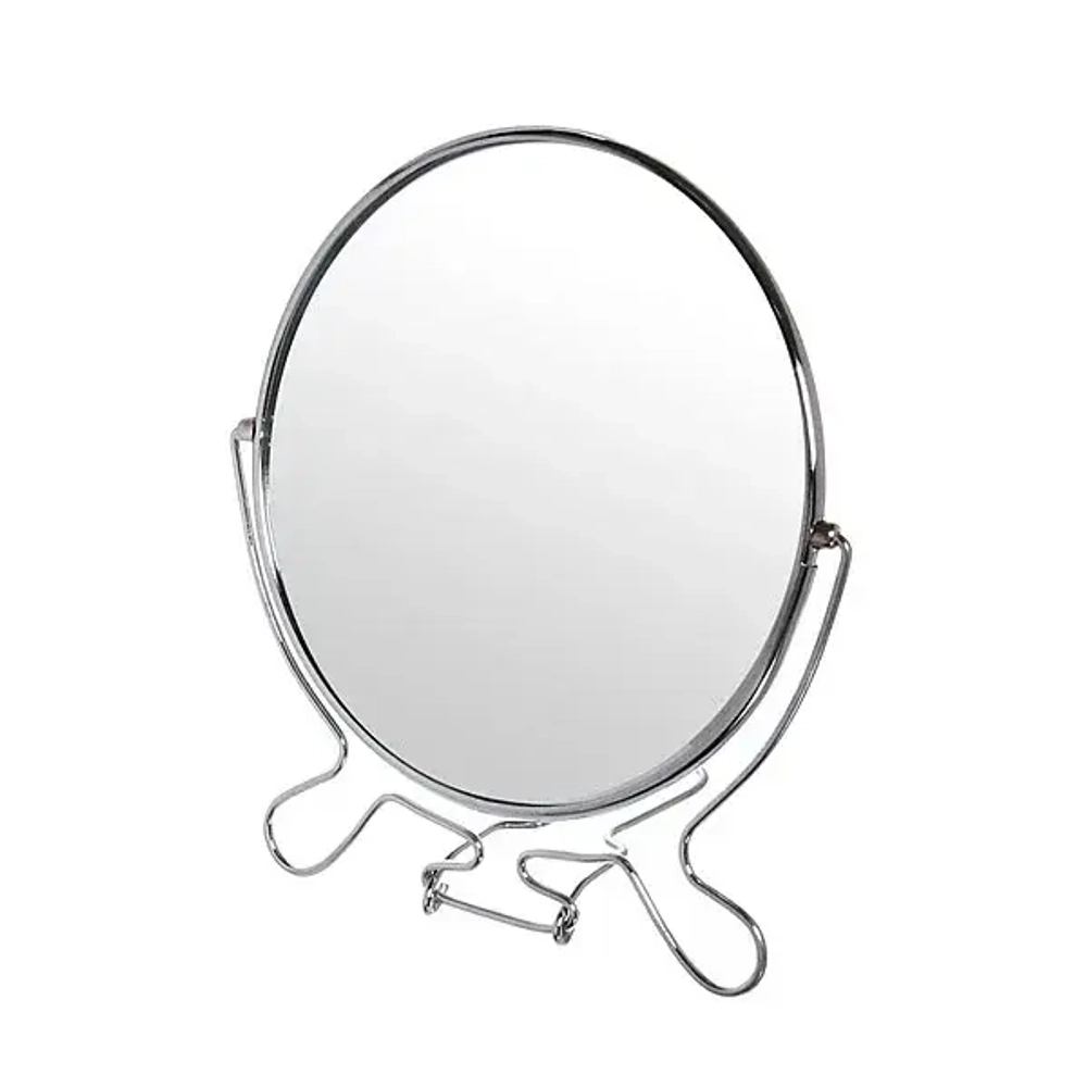 Зеркало настольное в металлической оправе «Модерн» круг, одностороннее d17см