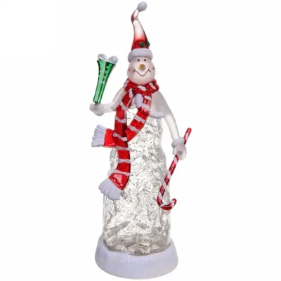 Сувенир с подсветкой «Сказочный снеговик» 10*9,6*29 см