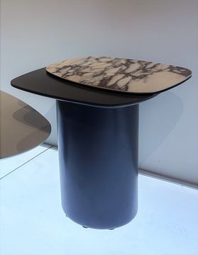 Стол кофейный ARVID TL-312 испанская керамика на стекле/ МДФ окраш. / темно-серый МДФ каркас