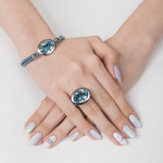 Кольцо Qudo Tivola Aquamarine 19 мм 631255 BL/S