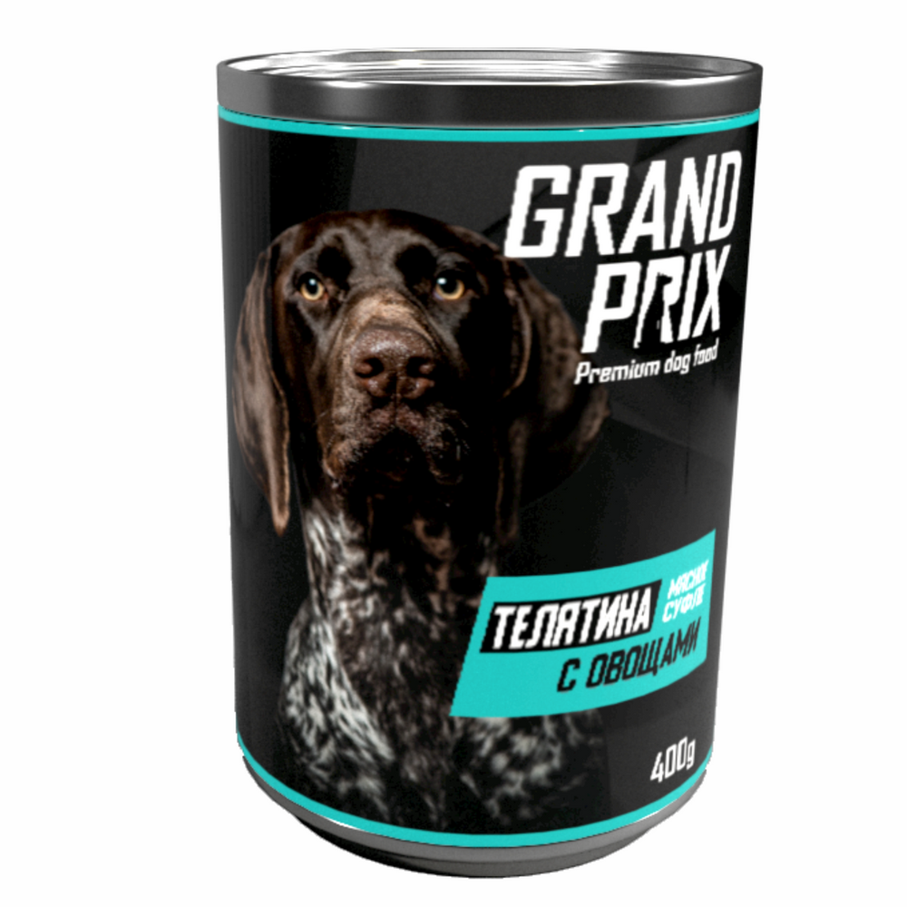 Консервированный корм Grand Prix для собак суфле телятина с овощами 400 г