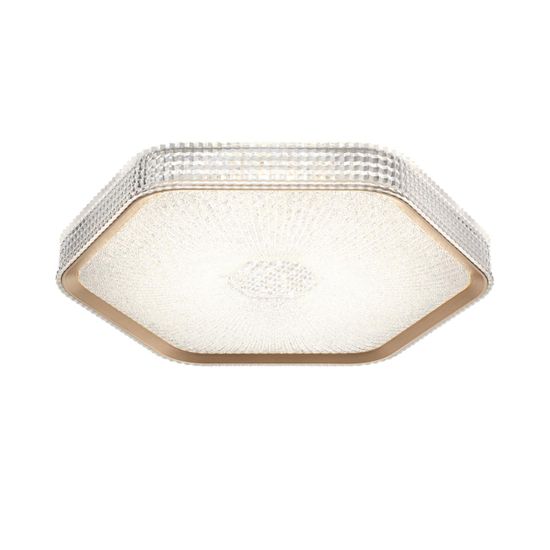 7746/48L PIKO LED SN 000 Светильник металл/пластик/прозрачный/золотистый LED 48Вт 3000-4000-6000K 425х385 IP20 пульт ДУ SPARKS