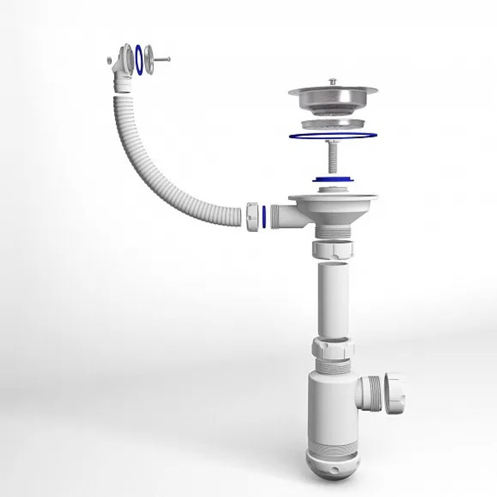 Сифон GRAND 3 1/2х40 бутылочный c круг.переливом 370-11-22