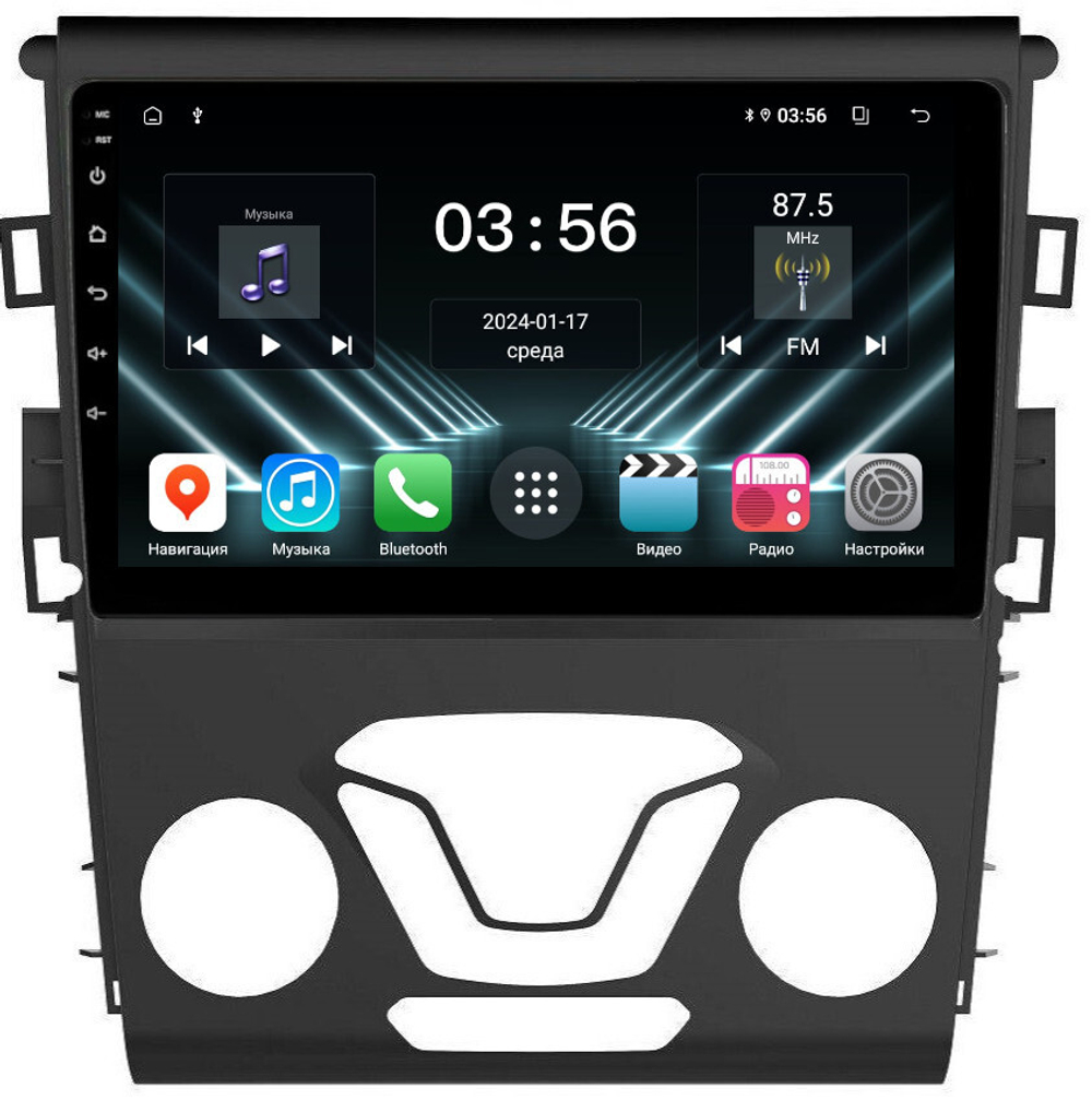 Магнитола для Ford Mondeo 5 2015-2019 - FarCar DX377M монитор 9" IPS на Android 13, 4+64Гб, CarPlay