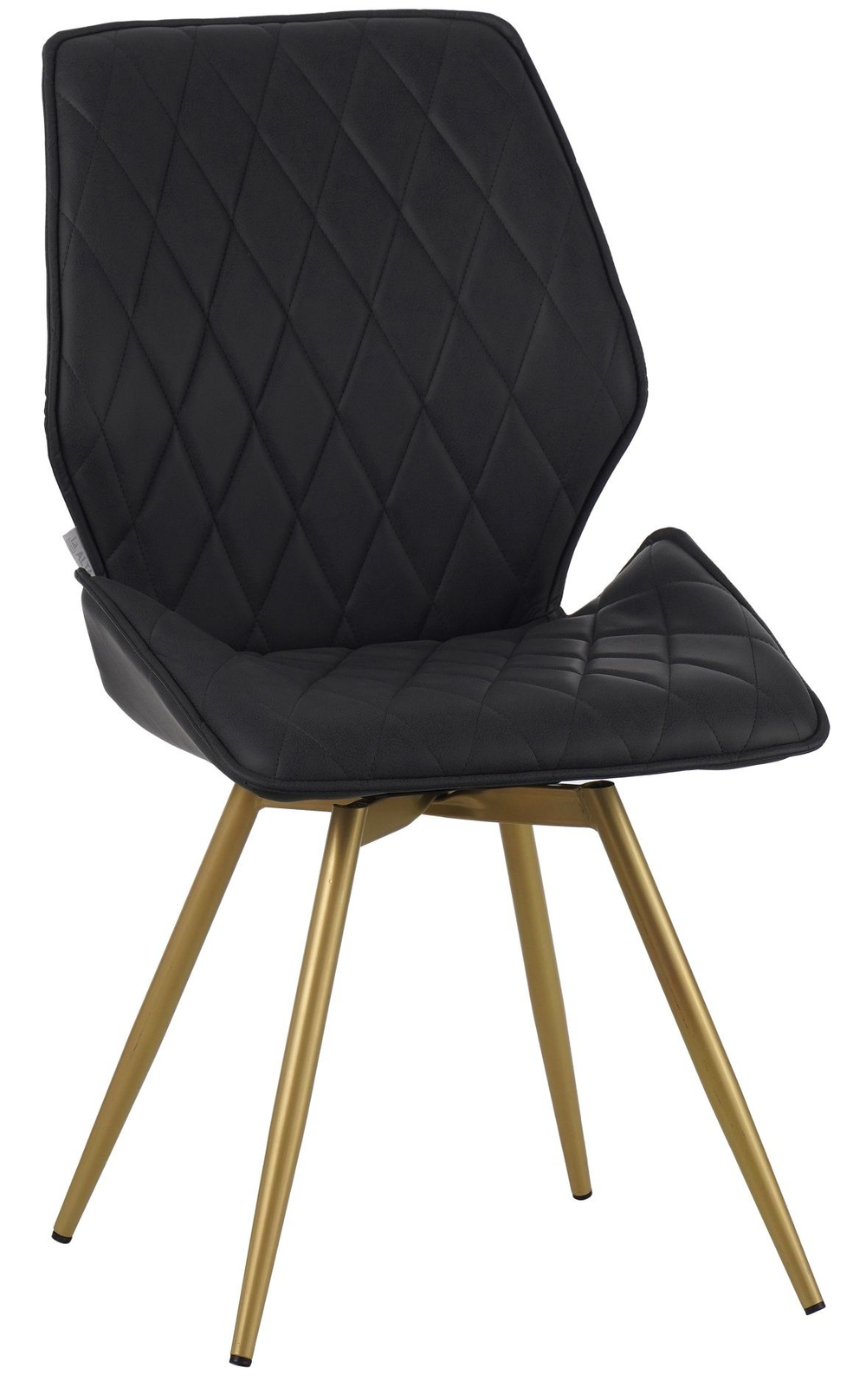 Стул LA ALTA OSTIN 180 экокожа серый, каркас круглый шампань