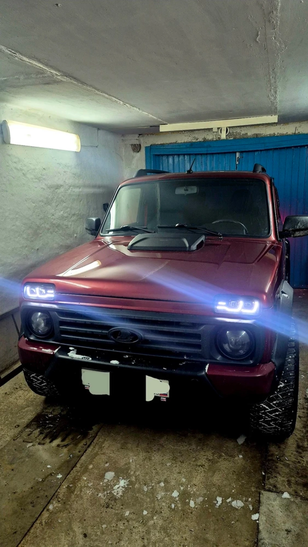 Надфарники Нива 4х4/Легенд с ДХО в стиле BMW