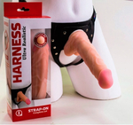 Страпон-трусики с реалистичным фаллосом Harness Ultra Realistic (17,5 см) (Цвет: телесный с черным)