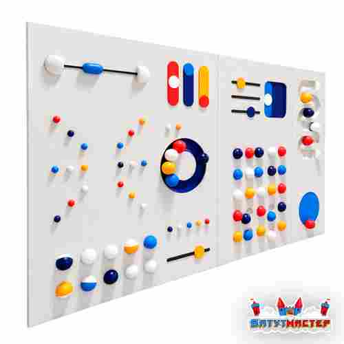 Интерактивная игровая стена «Траектория» с бегунками, шариками и тактильными панелями