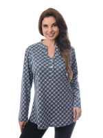 Блузка БЛ-22/индиго-ромбы