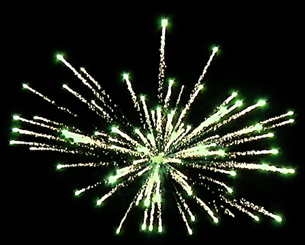 Римская свеча "Золотые россыпи" 8 залпов 1,5 дюйма