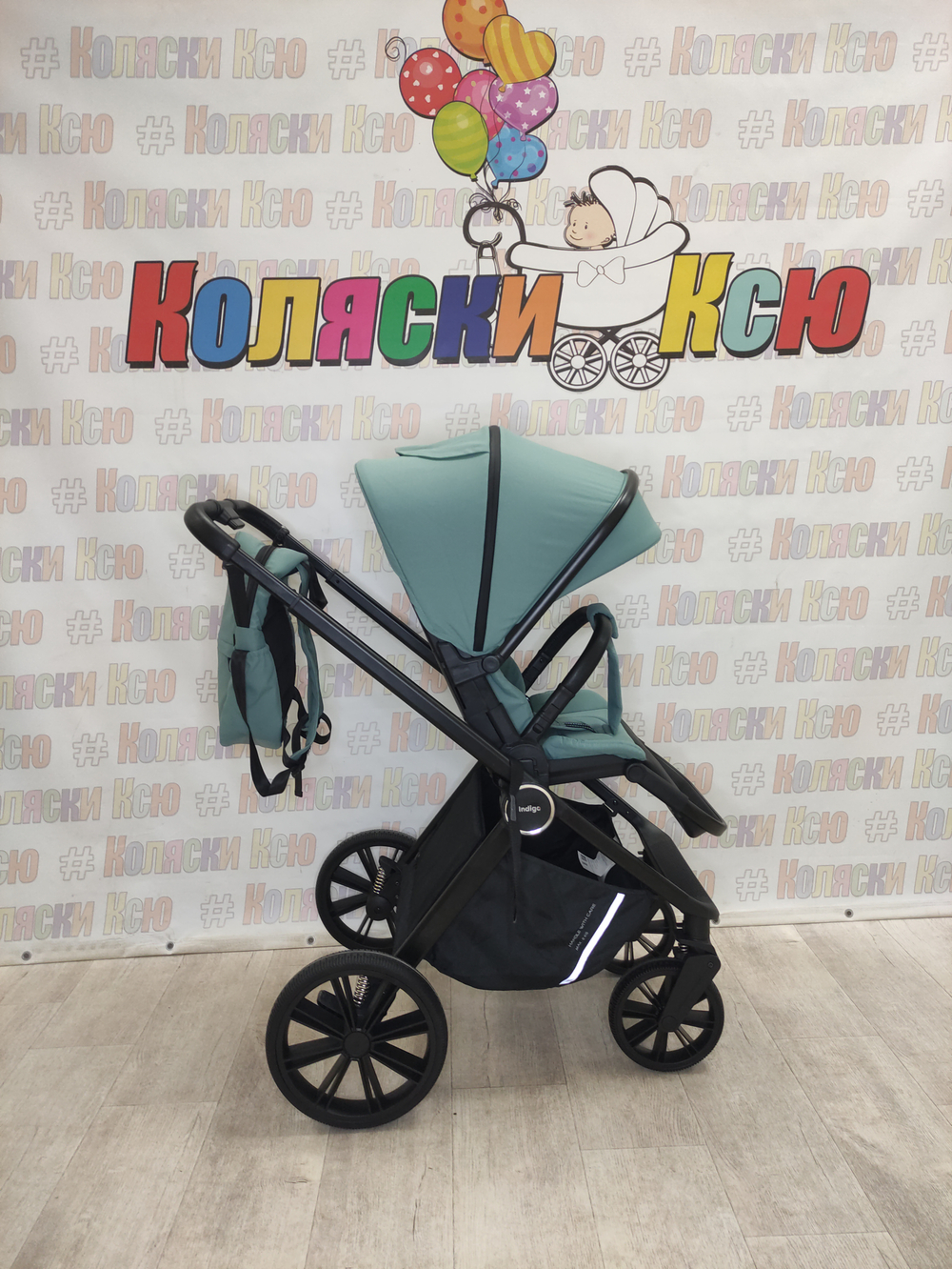 Коляска модульная 3в1 Indigo Sting зеленый