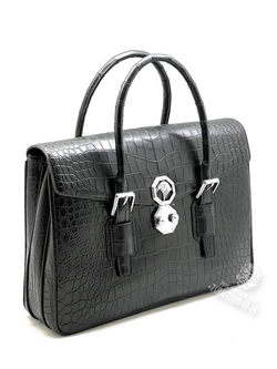 Портфель Stefano Ricci из кожи крокодила