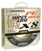 Шнур Kosadaka Super Line PE X8 150м 0.20мм 16.5кг Dark Green