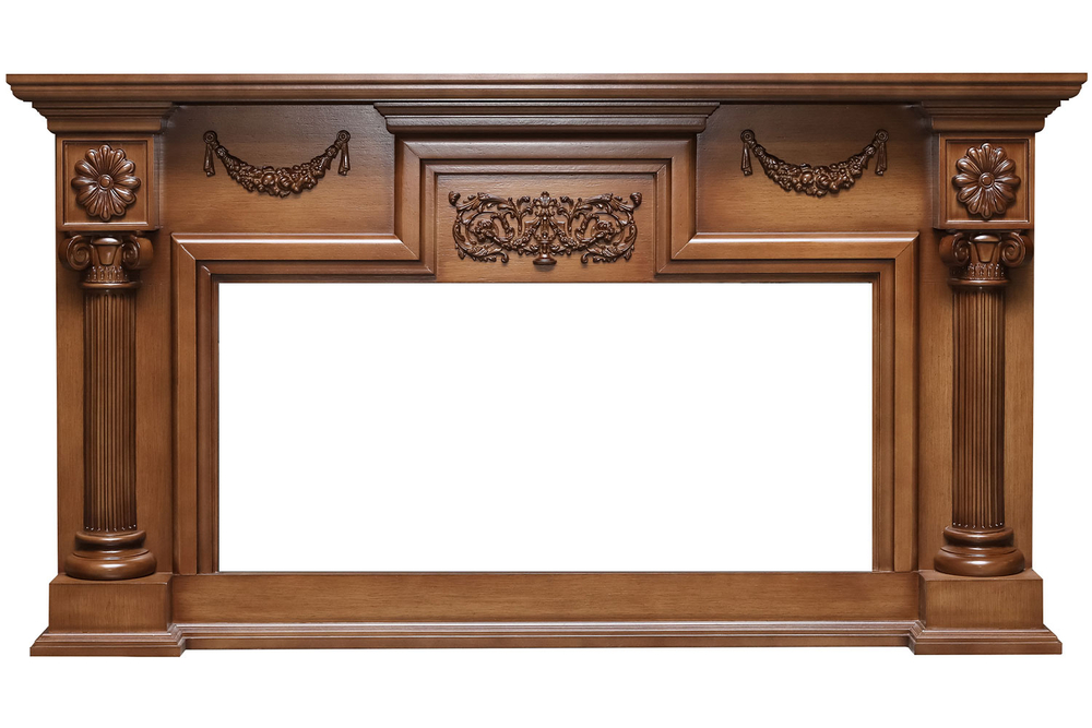 Каминокомплект London - Орех с очагом Vision 42 LOG LED