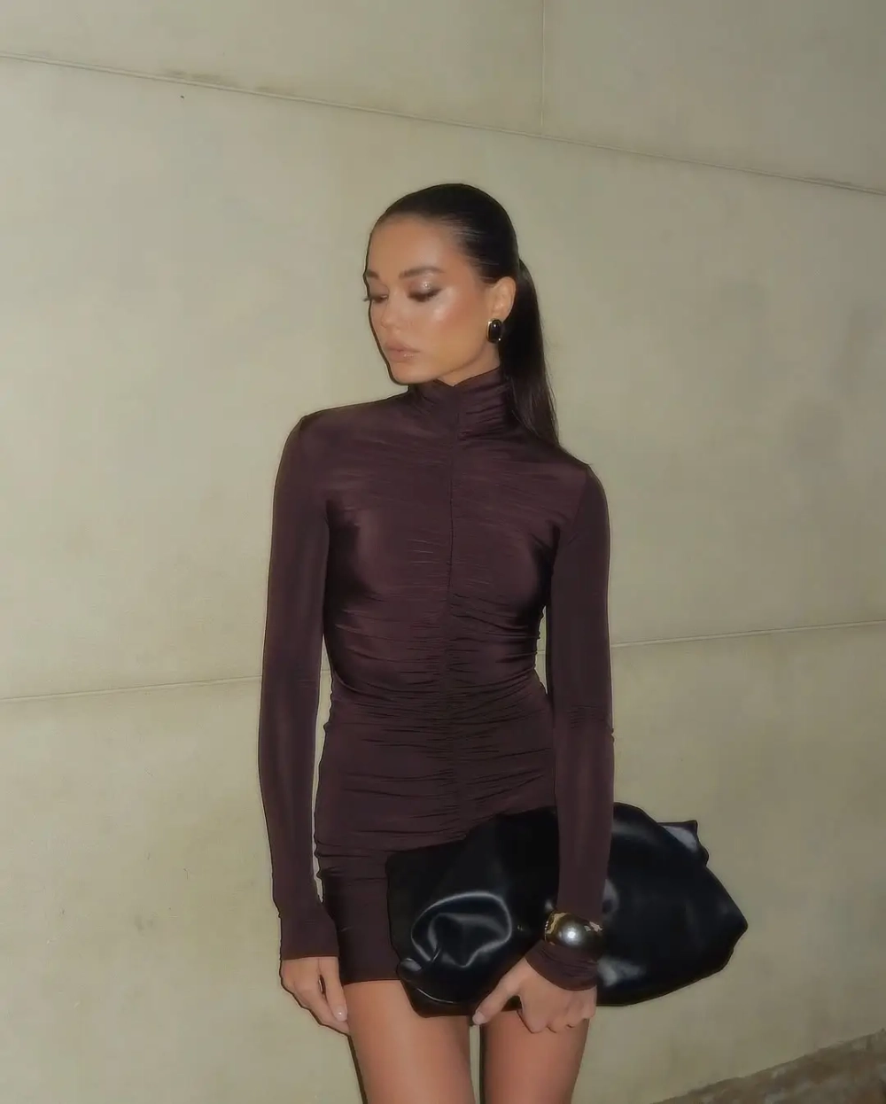 Платье Flana mini, Шоколадное