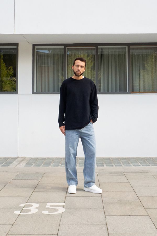 Джинсы №4 мужские голубые - фото 2