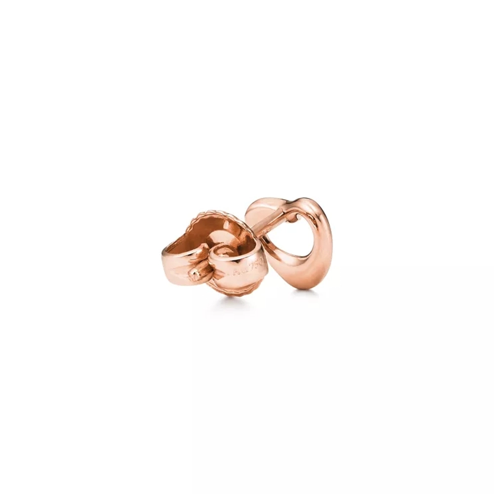 Серьги из розового золота, Tiffany 💠 Open heart 7mm- В наличии