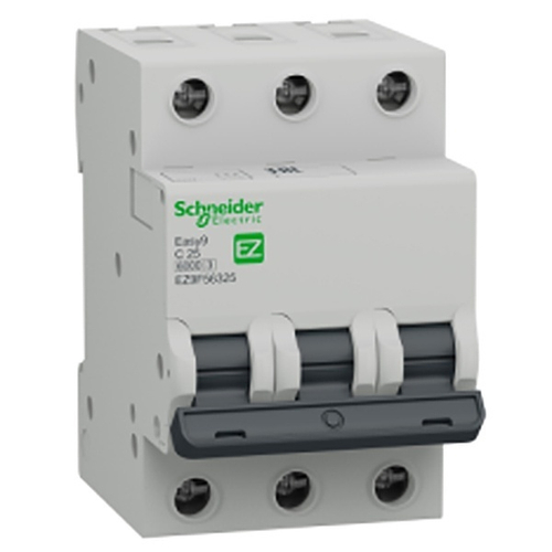 Автоматический выключатель Schneider Electric EASY 9 3П 25А С 6кА 400В (автомат электрический) EZ9F56325