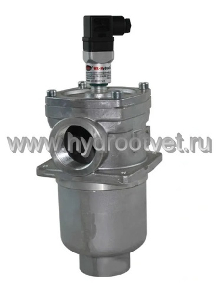 WKRFBN/HC110DC10C1.X AL - Сливной фильтр гидравлический одинарный модели RF с алюминиевым корпусом тонкость фильтрации 10 мкм, типоразмер 110, вид присоединения: резьба G3/4, материал корпуса - алюминий, рабочее давление до 25 бар, электрический индикатор загрязнения