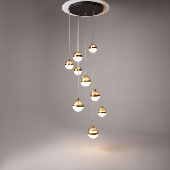 Подвесная светодиодная люстра Maytoni Area MOD295PL-L120BBS3K