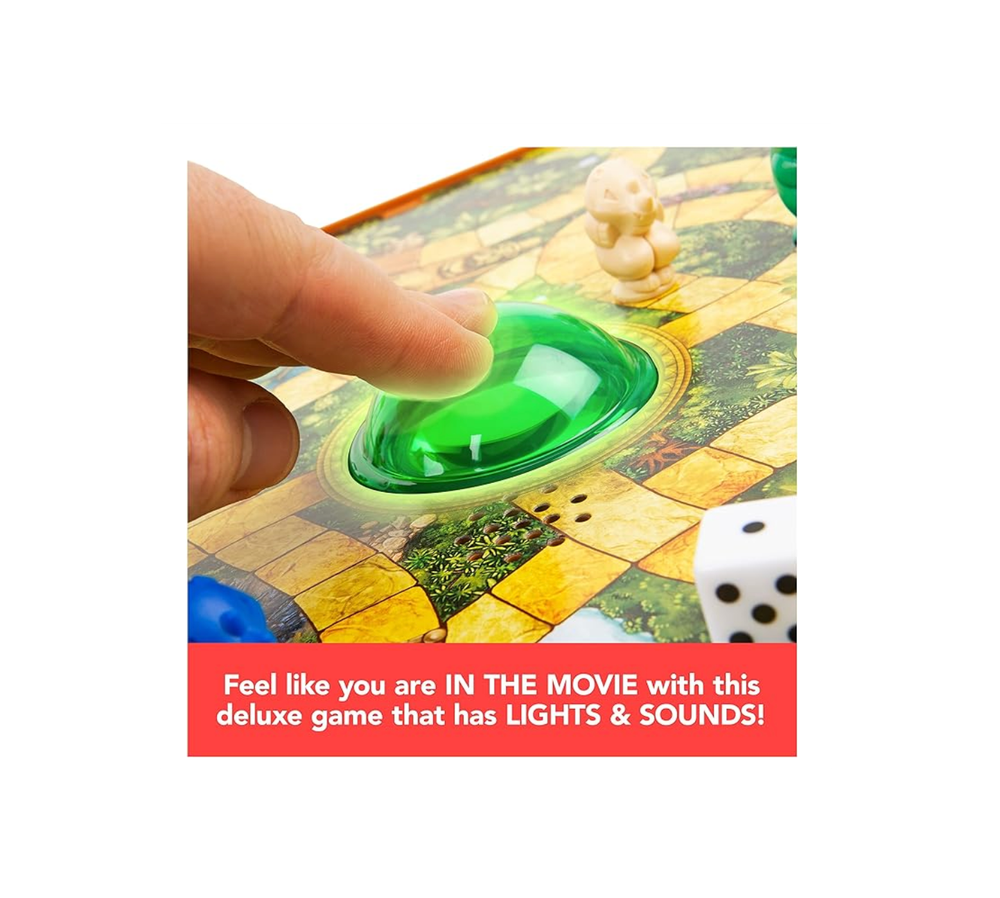 Spin Master Games Игра Jumanji Deluxe, захватывающая электронная версия классической настольной игры с приключенческим фильмом, со светом и звуком, семейная игра, ночная игра для детей и взрослых от 8 лет и старше