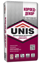Штукатурка Unis ЮНИС КОРОЕД-ДЕКОР декоративная белая цементная 25 кг